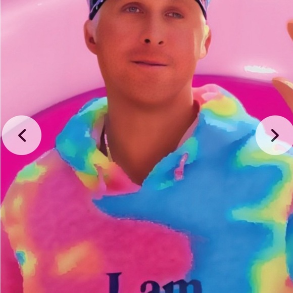 Barbie Mattel Creations I Am Kenough Fleece Tie Dye Hoodie - Picture 3 of 12